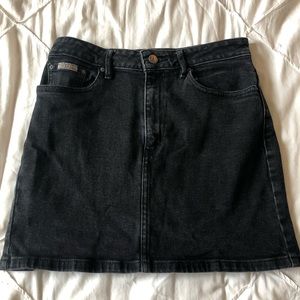 High Rise Jean Skirt